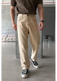 Resim Erkek Regular Jean Pantolon Bej 