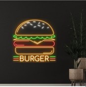 Resim Twins Led Burger Yazılı Ve Şekilli Neon Tabela Çok Renkli Model:model:36733366 Çok Renkli 