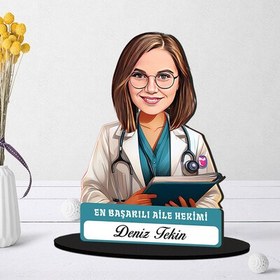 Resim En Başarılı Kadın Aile Hekimi Karikatürlü Biblo 