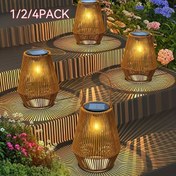 Resim 1/2/4 Paket Güneş Enerjili Işıklar, Bahçe, Patio, Veranda, Ağaçlar, Çim ve Yollar Dekorasyonu İçin Asılan Dış Mekan Güneş Işıkları 