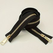 Resim Ağır Hizmet Altın Y-Diş Metal Fermuar, Kendi Kendine Kilitli İki Kaydırıcı Açık Uçlu Siyah Fermuar, Alt Ceketler, DIY Dikiş, Giysi Cebi, Montlar İçin - Çoklu Uzunluklarda Mevcut (16/20/40/50/60/70/80/90/100cm) 
