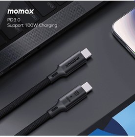 Resim Momax DC32D Elite 100W Usb-c Usb 3.2 Gen 2x2 20 Gbps Kablo Siyah 