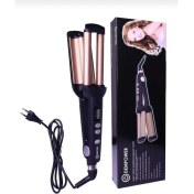 Resim Seramik Kaplı Su Dalgası Maşası, Siyah, Saç Şekillendirici, Güçlü ve Şık Tasarım 