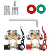 Resim 1 Çift Araba Terminalleri Hızlı Bağlantı Kesme Kabloları Konnektörleri, L Anahtar + İzolasyon Pedi + Fırça İle 