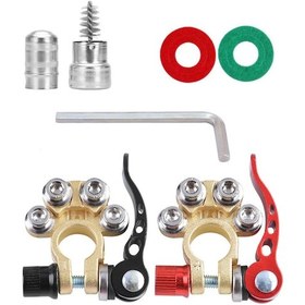 Resim 1 Çift Araba Terminalleri Hızlı Bağlantı Kesme Kabloları Konnektörleri, L Anahtar + İzolasyon Pedi + Fırça İle 