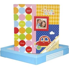 Resim Rabsev 10x18cm 180 Fotoğraf Kapasiteli Lüks Kutulu Bebek Fotoğraf Albümü RS63603-M 