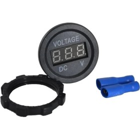 Resim Shuivan Shuıvan Dijital Voltmetre Akü Voltaj Göstergesi 12V/24V (Kırmızı Işık) 