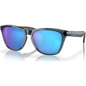 Resim Oakley Oak 9013 9013f6 55 Frogskins Erkek Polarize Aynalı Kare Kristal Siyah Güneş Gözlüğü 