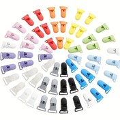 Resim 30 adet 12 renkli plastik klips T-Şekilli Klips Toplu Paket - El Sanatları, Günlükler, Not Defterleri için Çeşitli Boyutlar - DIY Projeleri, El Sanatları Malzemeleri, Canlı Renkler, Sağlam Yapı için Dayanıklı Plastik Klipsler 