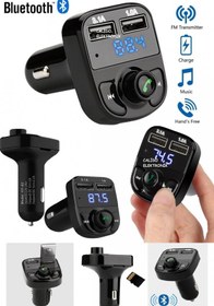 Resim CARX8 Araç Fm Transmitter Bluetooth Çakmaklık Girişli USB SD Kart Araç MP3 Müzik Çalar Oto Teyp 