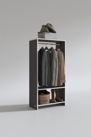 Resim Kenzlife Giysi Dolabı Rüknettin 120*060*30 Gri Gardırop 