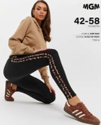 Resim Mgm Leoparlık Şeritli Kadın Spor Taytı 18481946 SiYAH 