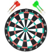 Resim Seftil 17'' (40cm) Çift Taraflı Dart Seti + 6 Ok 