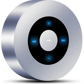 Resim Mini Kablosuz Bluetooth Hoparlör Taşınabilir Dokunmatik Ekran Stereo Subwoofer Mp3 Çalar Mikrofon Tf Kart Yuvası Aux Içinde | Taşınabilir Hoparlörler (Gümüş) 