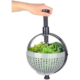 Resim Hızlı Salata Kurutucu Süzgeç- Dönerli Süzgeç Dev Boy - Elm-01-768334 Çok Renkli 