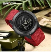 Resim Cloud011 Sanda Erkek Spor Saati Sayaç Pusula Metronom Siyah Kırmızı Nylon Silikon Kordon Diğer 