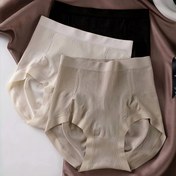 Resim 3 adet Kadın Dikişsiz Yüksek Bel Bikini Altı - Yumuşak Esnek Düz Renk İç Çamaşırı, Rahat ve Nefes Alabilir, Günlük Giyim İçin, Yüksek Bel Bikini Altı, Rahat İç Çamaşırı, Minimalist Tasarım, Pürüzsüz Dokuma 