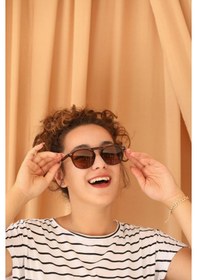 Resim ESRADA YUVARLAK KahverengiRENGİ ÇERÇEVE KahverengiRENGİ CAM UNISEX GÜNEŞ GÖ 