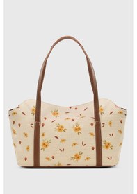 Resim Housebags Papatya Desenli Kapaklı Bowling Omuz Çantası 270 Papatya Desenli 