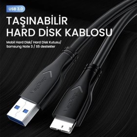 Resim Vuralsin38 USB 3.0 Micro B Şarj ve Data HDD Kablosu 50 cm 