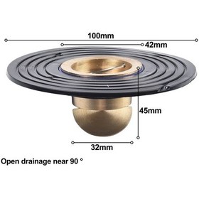 Resim Pirinç Yer Sifonu Çekirdek Hızlı Drenaj Koku Ve Böcek Geçirmez Drenaj Lavabo White Copper Core Germany 