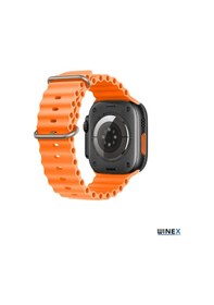 Resim Global T800 Ultra 2023 Android İos Uyumlu Akıllı Saat Siyah Kasa Turuncu Kordon Wne0338 