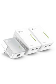 Resim Tp-Link ssx-tc1 TL-WPA4220T KIT Powerline Wi-Fi Menzil Genişletici 3'lü Ağ Kiti 