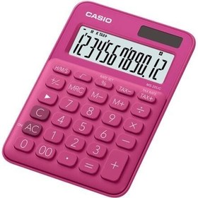 Resim Casio MS-20UC-RD 12 Hane Masaüstü Koyu Pembe Hesap Makinesi 