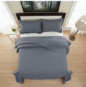 Resim Petek Tek Kişilik Yatak Örtüsü 180x240 Bej Bej 