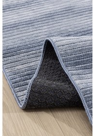 Resim Koza Halı Stripe Mavi Kilim Kaymaz Taban Salon Oturma Odası Antre Halısı 33 Mavi 