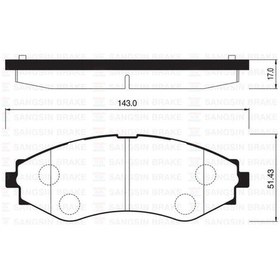 Resim SANGSING SP1103 Fren Balatası Ön Epıca 06- / Evanda 02- 