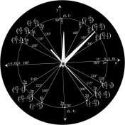 Resim CHASOE Modern Yuvarlak Matematik Duvar Saati Çocuklar Için 12IN Kuvars Saatler Ev Ofis Okul x Y Aksı (Yurt Dışından) 