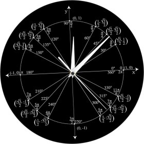 Resim CHASOE Modern Yuvarlak Matematik Duvar Saati Çocuklar Için 12IN Kuvars Saatler Ev Ofis Okul x Y Aksı (Yurt Dışından) 
