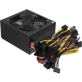 Resim Power Supply 12 CM Fan Güç Kaynağı 2000 W BTC Bitcoin eteryum Ekran Kartı Destekli Power Supply 2000w