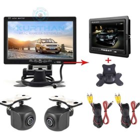 Resim Navigold 7 İnç Monitör Ve 2 Adet 170 '' Geniş Açılı Araç Kamera Seti 12 Volt 