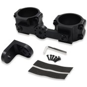 Resim Xiyyadms Utv Atv İçin 1.75-2 İnç Rollbar Kafes Led Whip Işık Çubuğu Montaj Braketi, Siyah Alüminyum 
