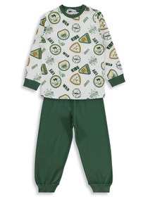 Resim Civil Boys Kids Armalar Baskılı 2-5 Yaş Pijama Takımı - Yeşil - Soft Yeşil / 3-4 Yaş 
