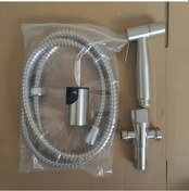 Resim Xuweiwei 4 Parça Set Paslanmaz Çelik El Tipi Duş Başlığı Duş Seti Yüksek Basınçlı Nozul Ve Ayarlanabilir Su Akışı 