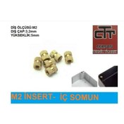 Resim M2 Insert Somun - Iç Somun - Pirinç Somun 50 Adet 