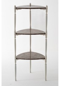 Resim Puzzle Salon&oturma Odası Üçgen Raf - Mermer Desenli&bej 