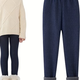 Resim Kız Çocuk Termal Tayt - Kaymaz Kılçıklı, Dar Kesim, Bilek Uzunluğunda Kışlık Pantolon, Soğuk Hava, Günlük ve Resmi Kıyafetler İçin - Kolay Bakım Çocuk Pantolonu Okul, Partiler, Aile Gezileri, Parti Kıyafetleri, Şık Çocuk Giyim, Rahat Malzeme 