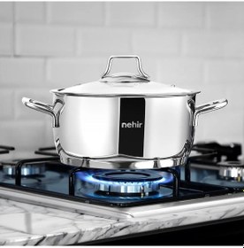 Resim Nehir Silver Klasik 6 Parça Çelik Derin Tencere Seti 