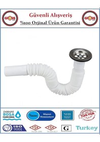 Resim Lavabo Gider Sifonu Körüklü Beyaz 