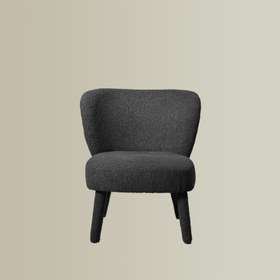 Resim Croco Armchair Anthracite - Boucle-Taupe 