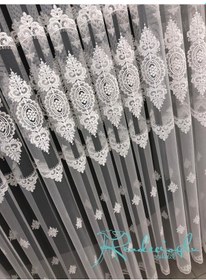 Resim Tül Perde Brillant Gülşah Desen Yeni Sezon Tül Perde Ekru 