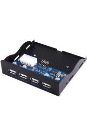 Resim Alfais 4990 3.5 Inç 4 Port USB 9 Pin Dahili Floppy Disket Ön Panel Yuvası 