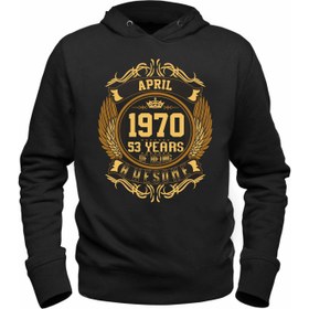 Resim Alfa Tshirt Vintage Gold Awesome Series April 1970 Siyah Sweatshirt 