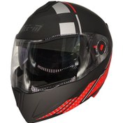 Resim Free-M Fr-961 Çeneden Açılır Kask Güneş Vizörlü (mat Kırmızı) 
