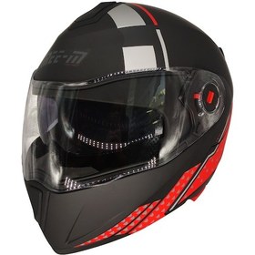 Resim Free-M Fr-961 Çeneden Açılır Kask Güneş Vizörlü (mat Kırmızı) 