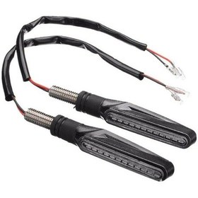 Resim Teltree Motorcycle Led Sinyal Lambaları 12v 12led 10mm Delikli Siyah Abs Su Geçirmez Honda Yamaha Suzuki Kawasaki Tüm Modeller İçin 